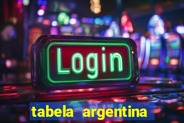 tabela argentina torneo betano